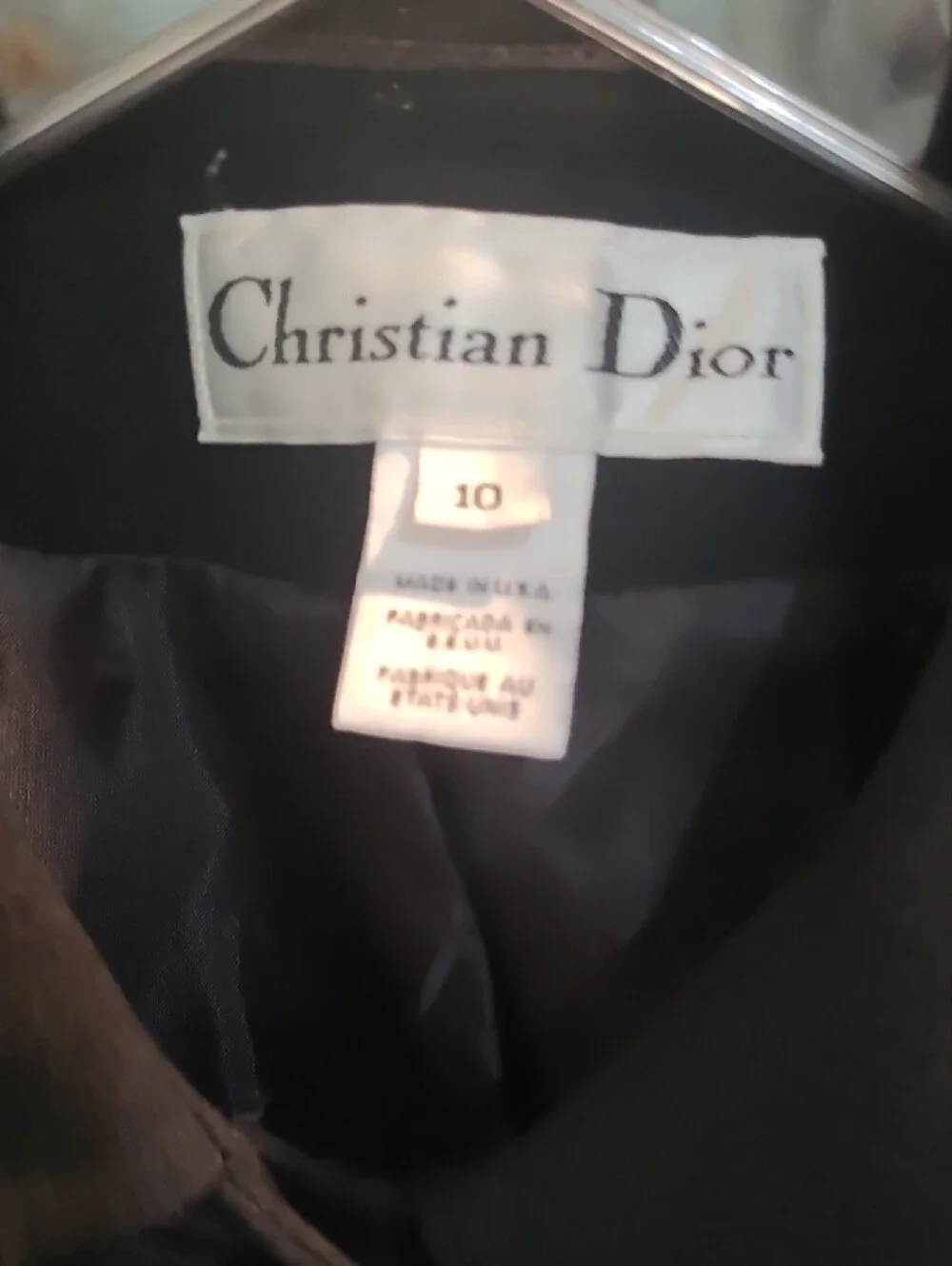 CHRISTIAN DIOR Black Women's Pencil Skirt with Coordinating Jacket